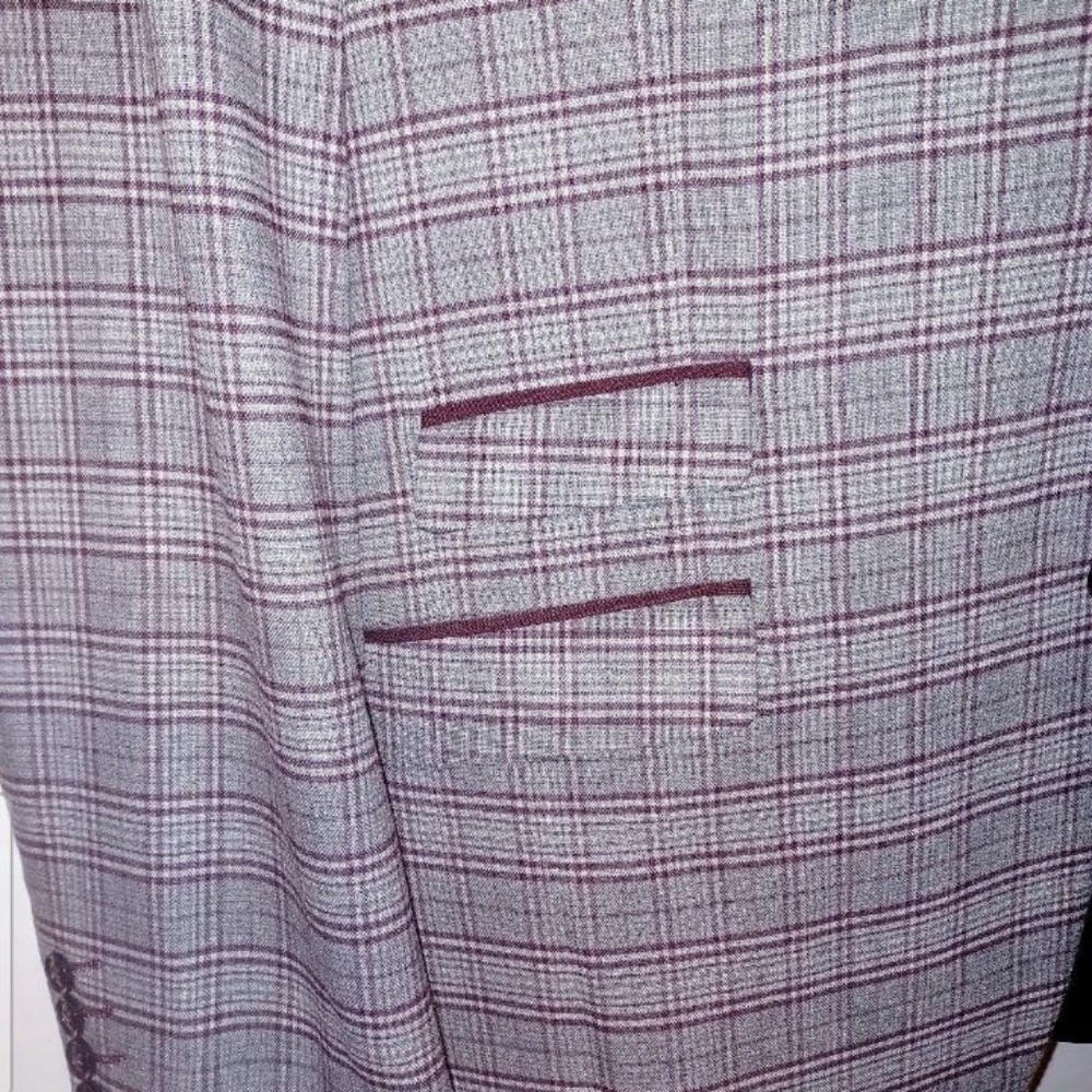 NWT PAISLEY & GRAY Plaid Sport Coat with Notched Lapel - Picture 6 of 8